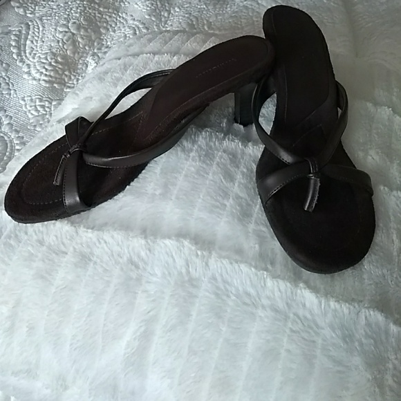 White Mountain Shoes - Strappy Sandals with a Baby Heel